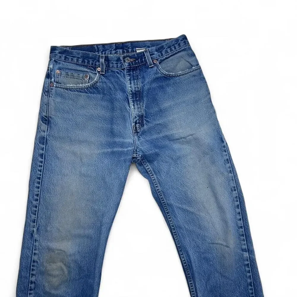 Levi’s Jeans 505 Red Tab Vintage 90s Faded Medium Wash Denim Pants 32”
